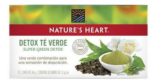 Té Verde Detox Natures Hearts X 34 Gr