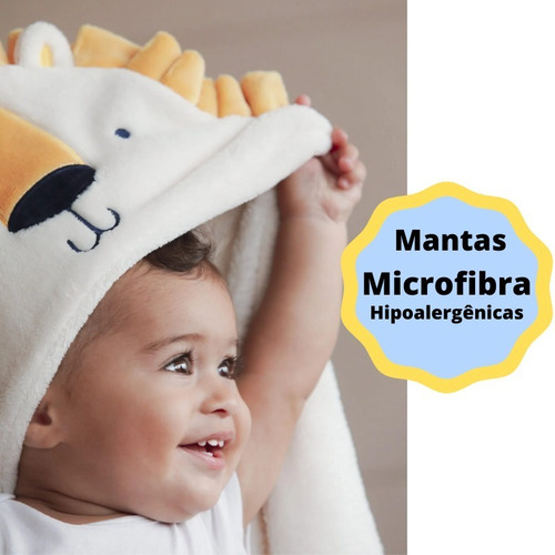 Imagem 7 de 7 de Kit Enxoval Presente Para Bebê Com Toalha E Manta Com Capuz