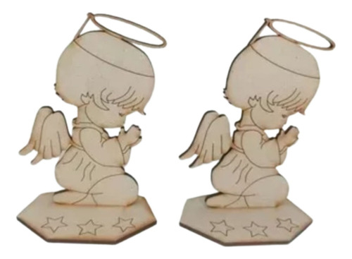 15 Angelitos Orando Mdf Decoración , Bautizo, Comunión
