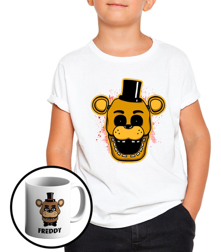 Remera Five Nights At Freddy's Godeb Freddy + Taza