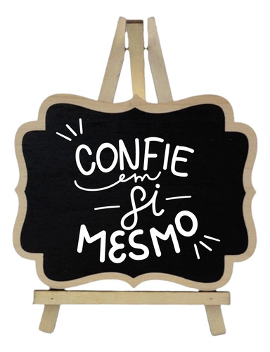 2 Lousa Quadro Decorativo Com Tripé Para Recados 35x30cm