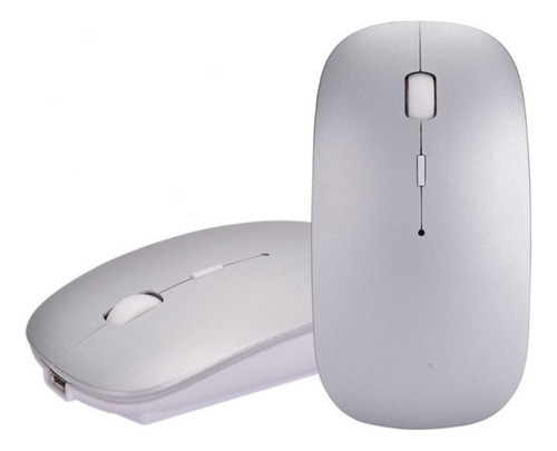 Mouse Inalambrico Bluetooth Y Usb Recargable 1600 Dpi Gris 