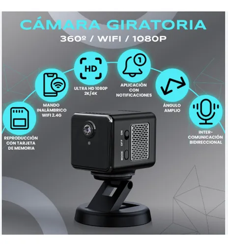 Mini Cámara Espia Int Vq9 Tipo Cubo Ip Wifi App Tuya Smart
