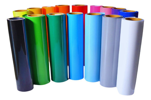 Rollo 50 Metros Continuos Vinil Textil Basico Eliges Colores