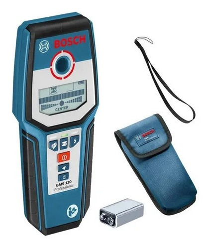 Detector De Materiales Bosch Gms 120 Madera Tensión Metales Color Azul