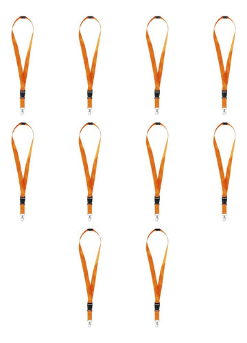 10pz Cordon Porta Gafete For Promotional Credencial Colores Color Naranja