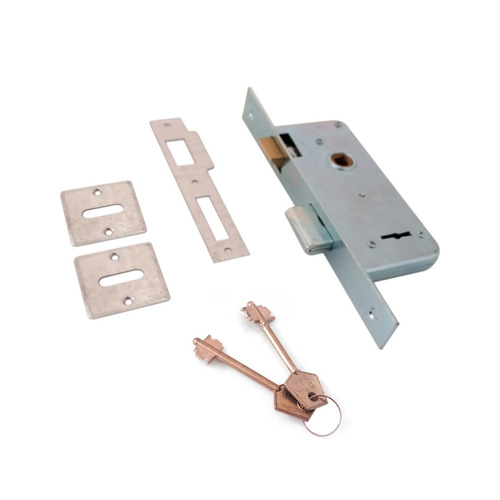 Cerradura para puerta abatible Prive 200 color plateado acabado zincado
