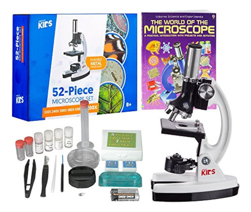 Amscopekids 120x1200x Starter Kit Metal Arm Niños Microscopi