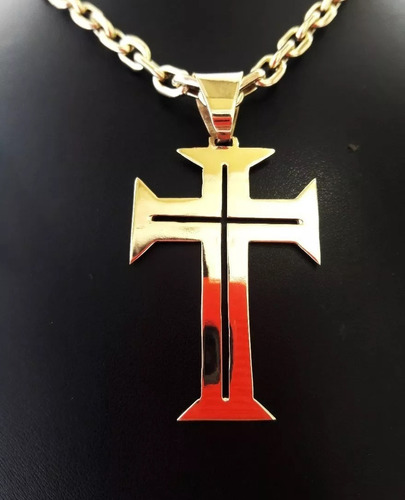 Imagem 3 de 6 de Pingente Cruz Templaria 7 Gramas Ouro 18k 750
