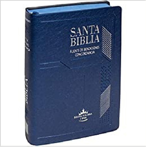 Biblia Reina Valera 1960 Letra Mayor Indice Tapa Vinil Azul
