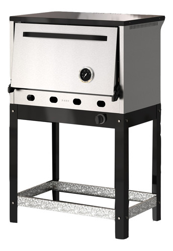 Horno Pizzero 6 Moldes Saho Kuma 108038 Gas Natural C/patas Color Acero Inox