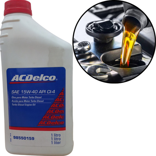 1 Litro Óleo De Motor Diesel Mineral Acdelco Sae 15w40 Ci-4