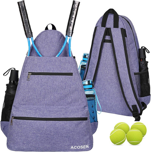 Mochila De Tenis Para Guardar Accesorios. Purpura