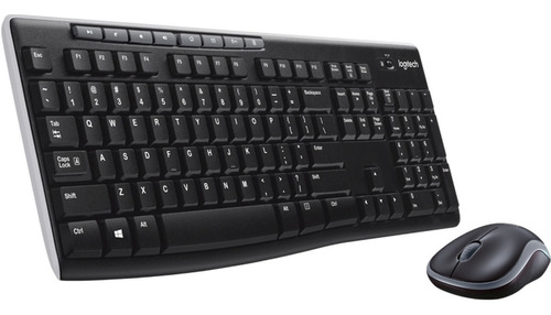Kit Teclado Y Mouse Inalambrico Mk270 Logitech Color del mouse Negro Color del teclado Negro