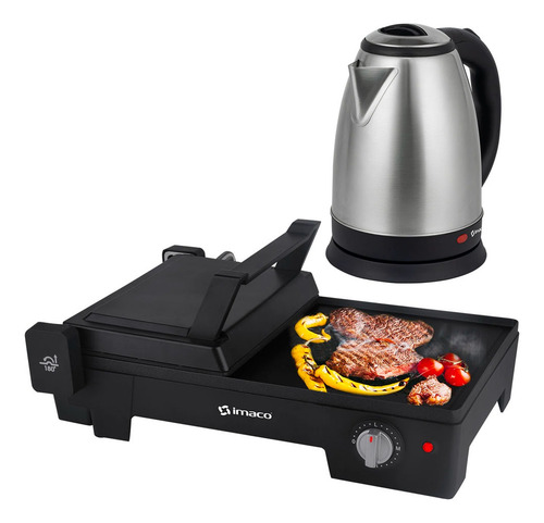 Grill Imaco 2 En 1 Ig1016e Extendible + Hervidor Elec Ke1801