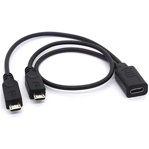 comprar Cable Divisor Usb 2.0 Tipo C Hembra A Micro Usb Macho Dual