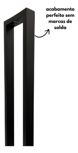 Barra Retangular Aço Inox 304 82cm 40x20 Preto 820x800mm