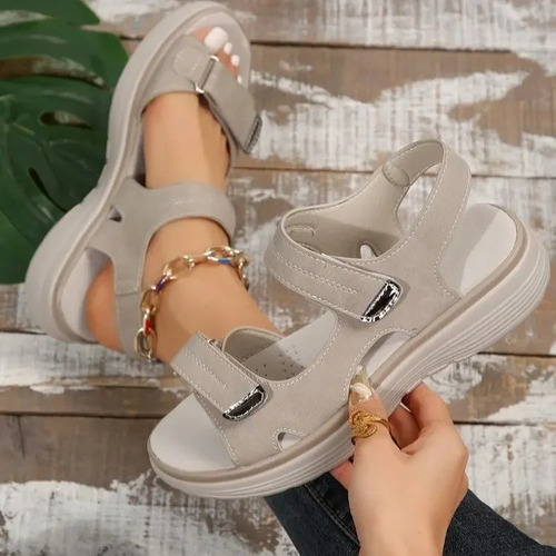 Sandalias Deportivas Para Mujer Con Cierre De Velcro, Zapati