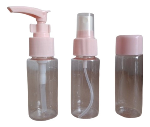 Set X 3 Envases Plasticos Dosificador Pulverizador Botella