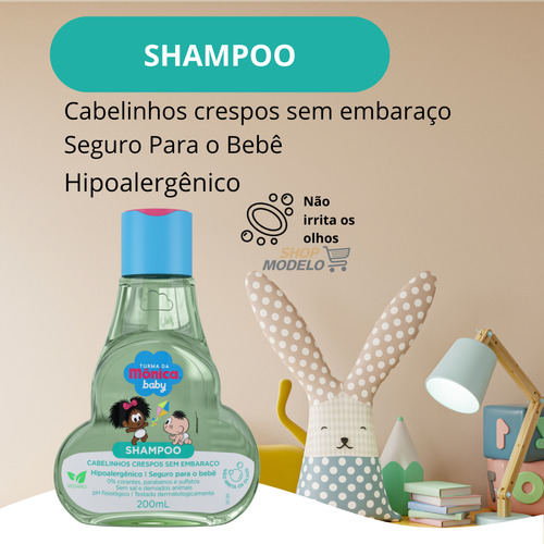 Shampoo Cabelos Crespos Sem Embaraço Turma Da Monica Baby