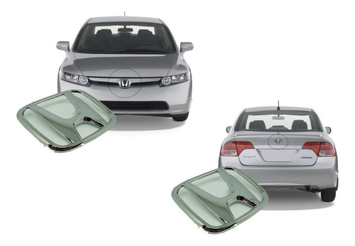 Honda Civic Insignia Kit X2 H Delant / Tras Si Exs Lxs 06-15