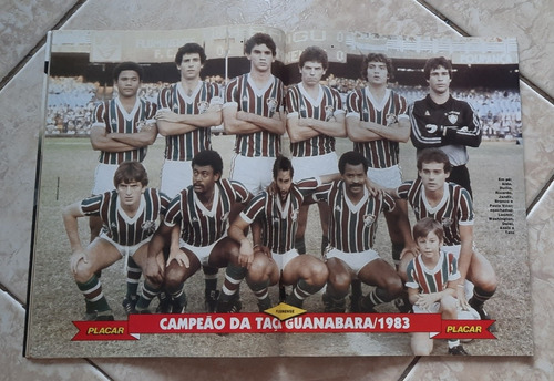 Revista Placar 695 Fluminense Campeão Guanabara 1983 Pôster (Usado)