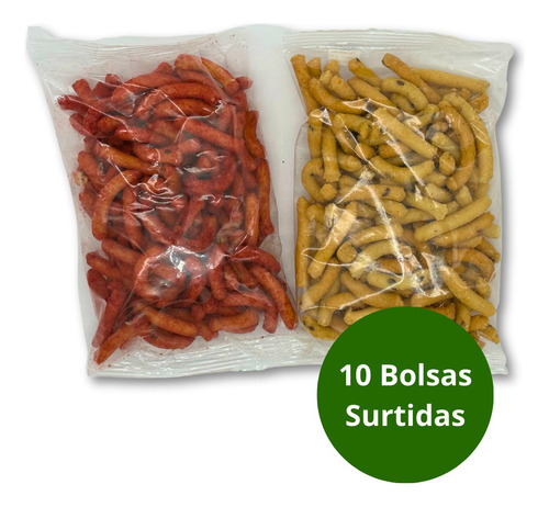 Churritos De Nopal Orgánico 10 Bolsas De 80g