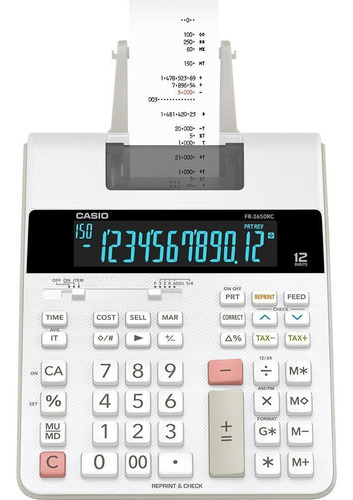 Calculadora De Impressão Casio Fr-2650rc Branca - Bivolt Cor Branco