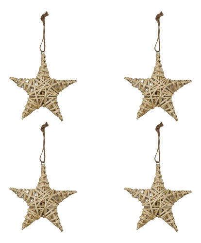 Set 4 Estrellas De Mimbre Para Decoracion Estrella Mimbre