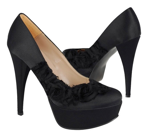 Tacones Stylo 537-2-21 Textil Negro 