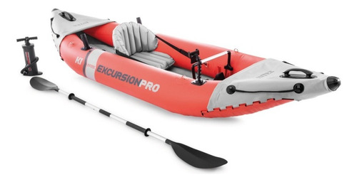 Kayak Inflable Intex Excursion Pro 1 Persona 68303 305x91x46 Cm + Remo E Inflador
