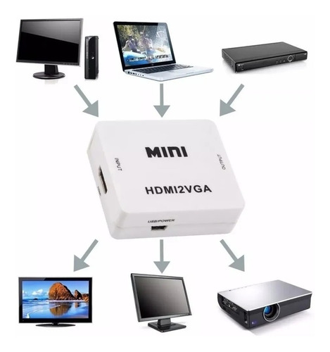 Conversor O Convertidor De Hdmi A Vga / Digital A Analogico