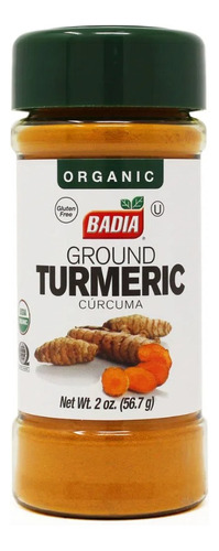 Badia Cúrcuma Orgnánica Sin Gluten Kosher Molida Turmeric