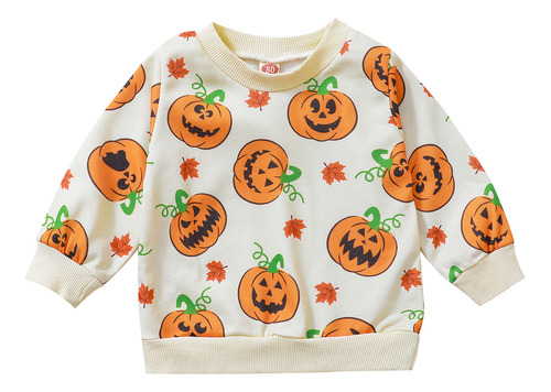 Jersey De Halloween Para Niños Pequeños, Manga Larga, Dibujo