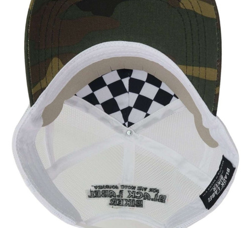 Imagen 5 de 5 de Gorra Black Label Biker Skull Spade Trucker Retro