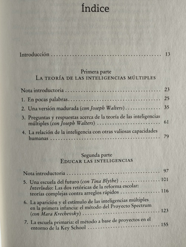 Inteligencias Múltiples Howard Gardner Libro Q (Usado)