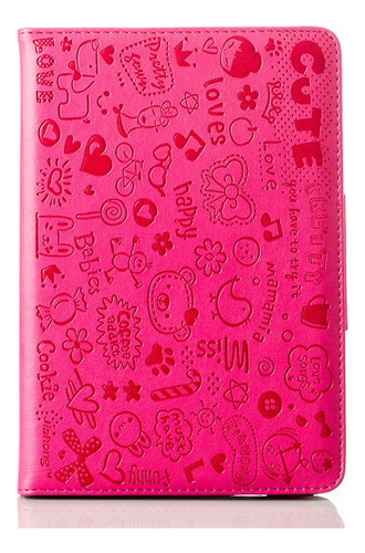 Capa Case Loft Cute Rosa De Poliuretano E Camurça Para iPad