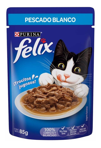 Felix Alimento Para Gato Pescado Blanco En Salsa 85gr 