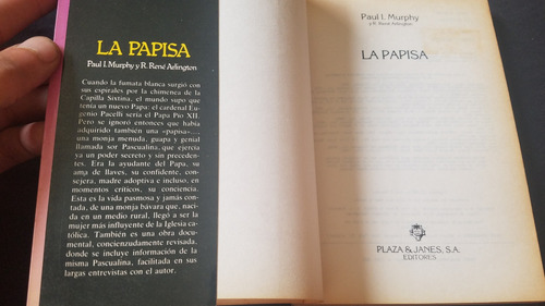 La Papisa Biografia De Sor Pascualina Poder En El Vaticano (Usado)