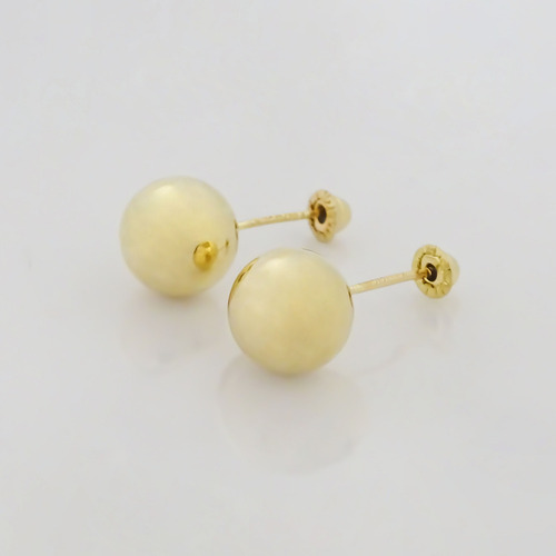 Amor Eterno - Broqueles / Dormilonas 5mm / Aretes Oro 10k