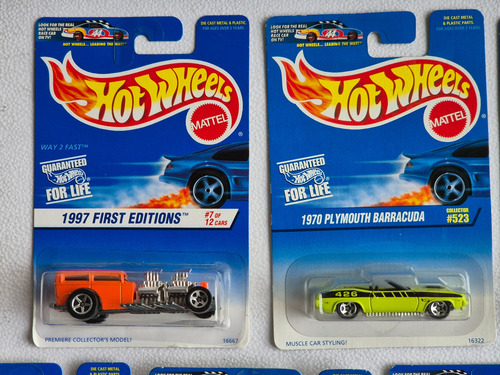 14 Hot Wheels First Edition 1997 Completa + 2 Variantes Azul