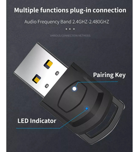 Adaptador De Audio Para Ps5/ps4/pc Compatible Con Bluetooth