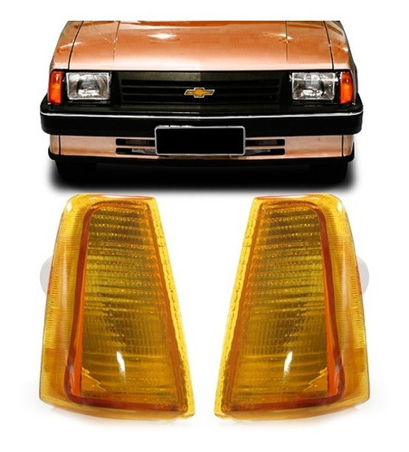 Imagem 1 de 4 de Par Seta Pisca Dianteira Chevy Chevette Marajo 83 84 85 A 93
