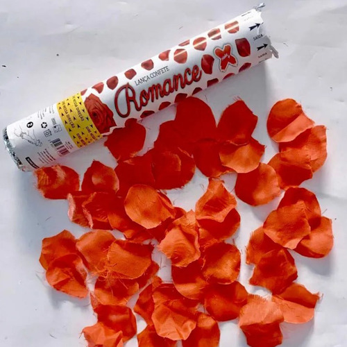 Lança Confete  Romance Papel  Vermelho  Pétalas  De Rosas - 