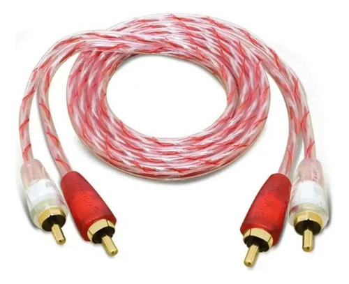 Kit 03 Cabos Rca Automotivo Blindado Stetsom 1 Metro Bronze