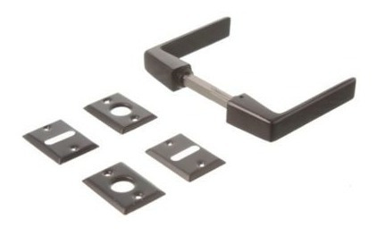 Imagen 3 de 6 de Manija Picaporte Aluminio Biselada Negro/blanco X 12 Uni