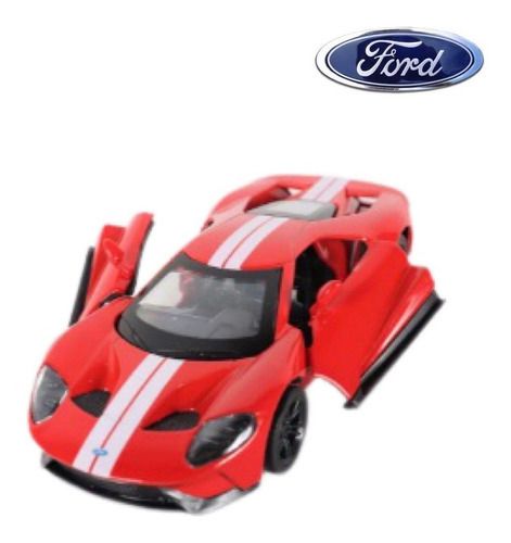 Miniatura Carrinho De Ferro Ford Gt 2017 Coleção Cor Vermelho