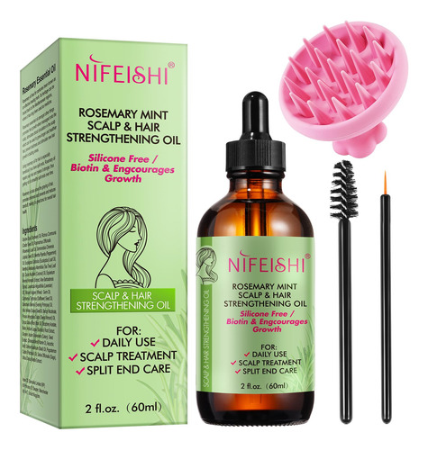 Nifeishi Aceite De Romero Para El Crecimiento Del Cabello, A