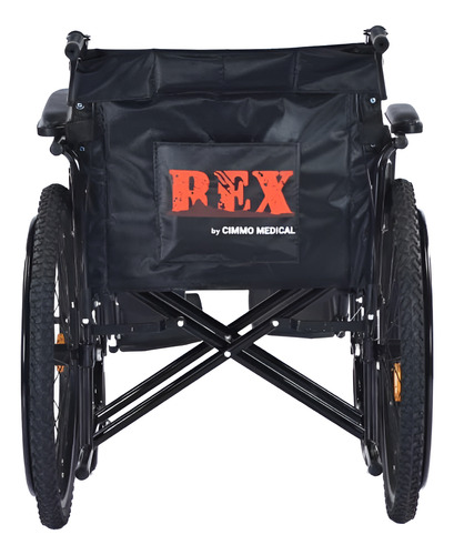 Silla De Ruedas Neumatica 20 Rex Cimmo Medical Negro