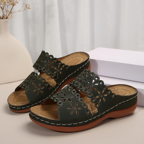 Yt Slipper Verano Casual Talla Grande Color Liso Para Mujer